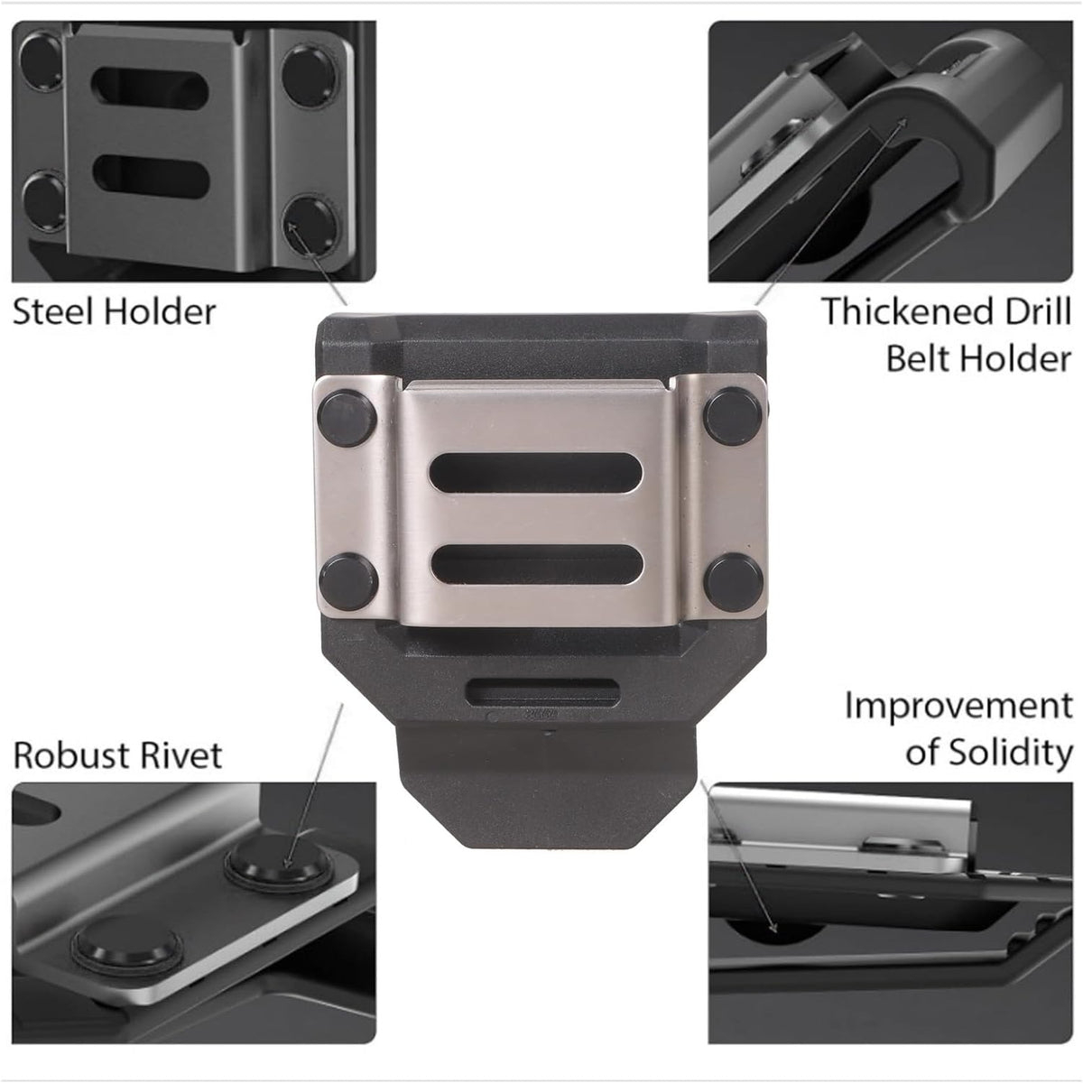 Heavy-Duty Tool Belt Organizer for Drills, Hammers & Tape