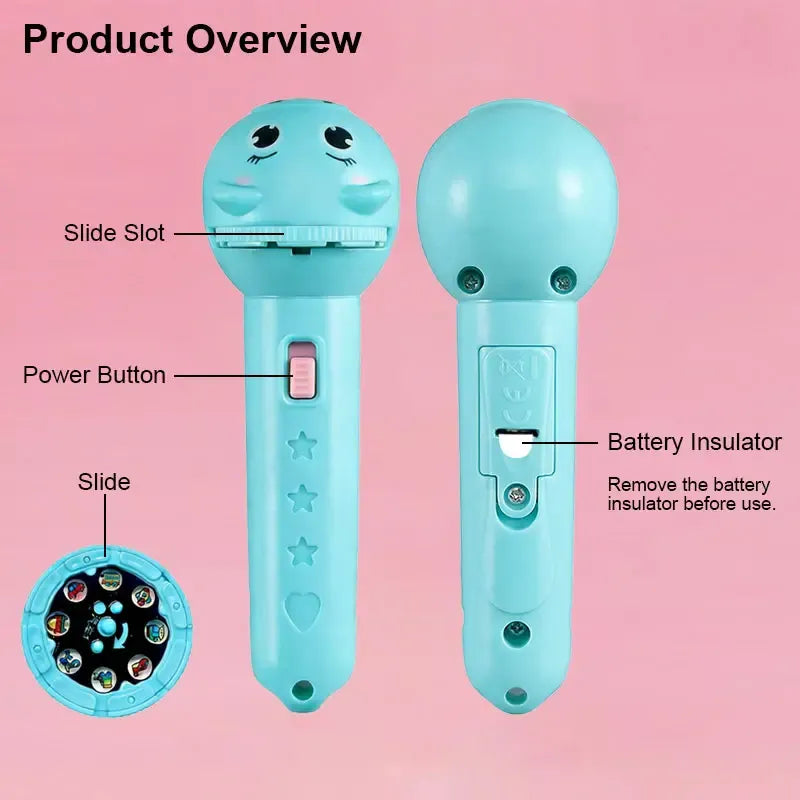 Kids' Projection Flashlight – 80 Patterns, Bedtime Story & STEM Learning Toy