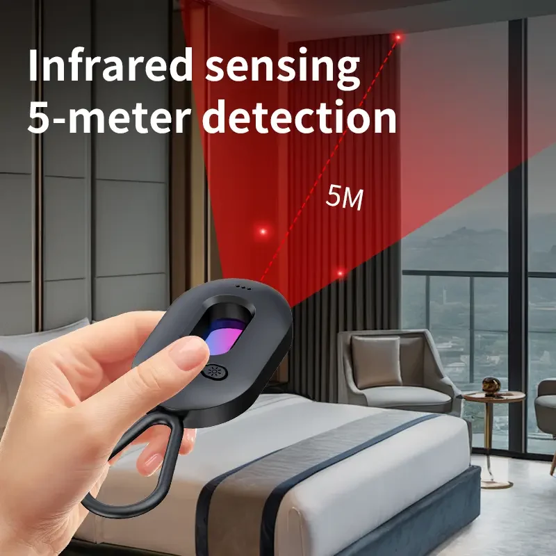 4-in-1 Hidden Camera & GPS Tracker Detector with Vibration Door Alarm – 30H Battery