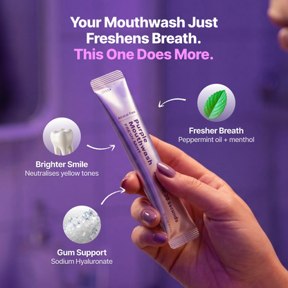 Purple Color-Correcting Rinse: Instant Whitening & Lasting Fresh Breath