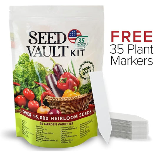 Survival Vegetable Garden Kit – 35 Essential Varieties (16,000+ Pieces)