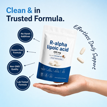 R-Alpha Lipoic Acid 600mg – Pure R-Form Softgels