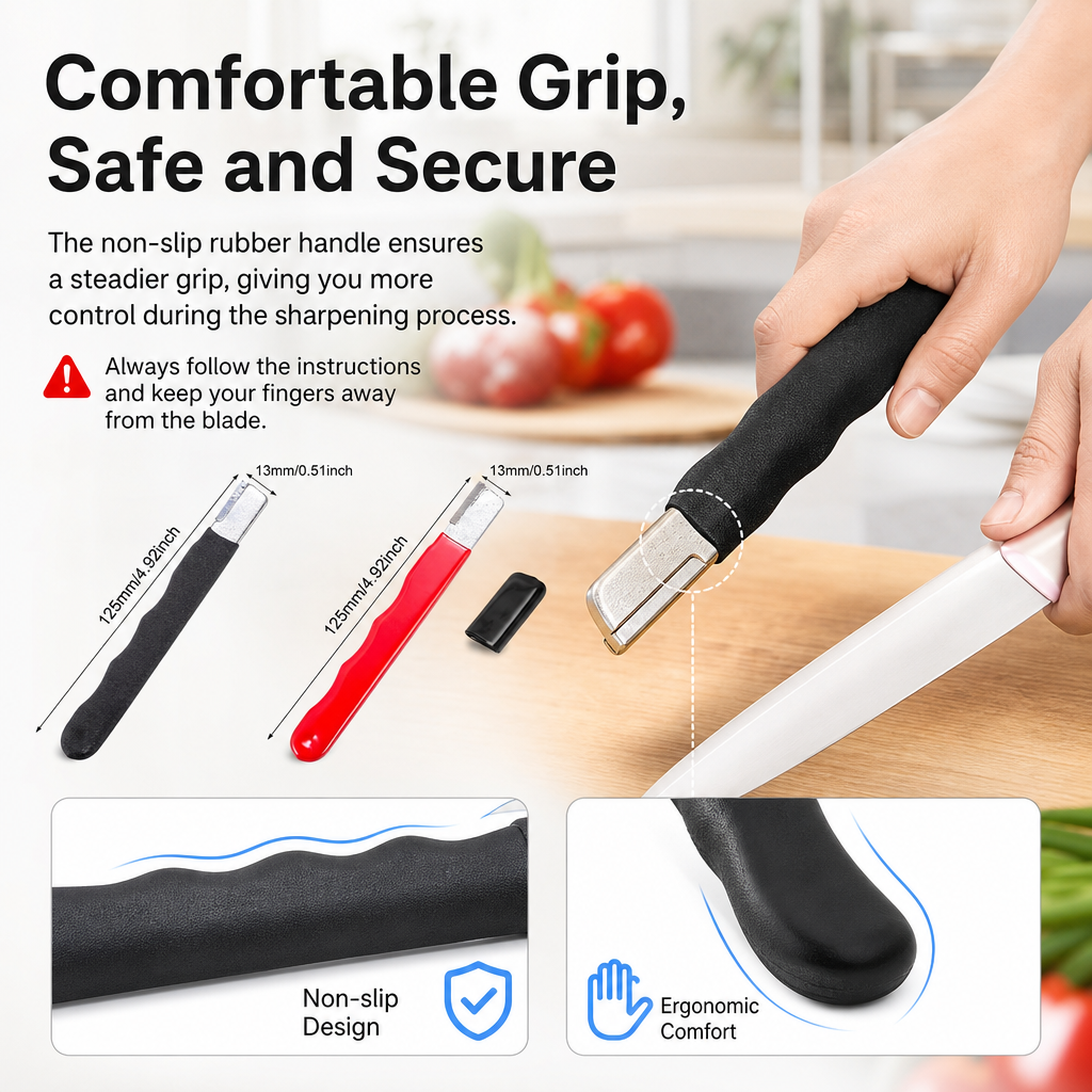 4-Pack Carbide Blade Sharpener – Portable Garden Tool & Knife Sharpener