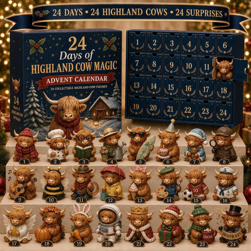 24 Days of Highland Cow Advent Calendar – Collectible Christmas Countdown