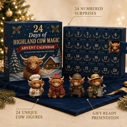 24 Days of Highland Cow Advent Calendar – Collectible Christmas Countdown