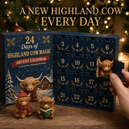 24 Days of Highland Cow Advent Calendar – Collectible Christmas Countdown