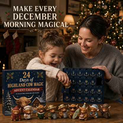 24 Days of Highland Cow Advent Calendar – Collectible Christmas Countdown