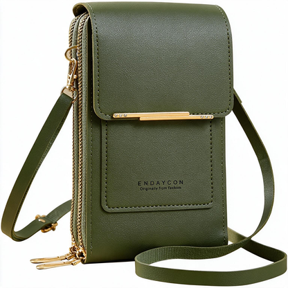 Touch Screen Crossbody Phone Bag – Women's PU Leather Shoulder Wallet & Satchel