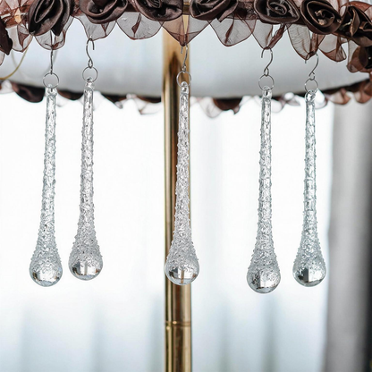 6 Pcs Crystal Raindrop Prisms – Magical Christmas & Window Suncatchers