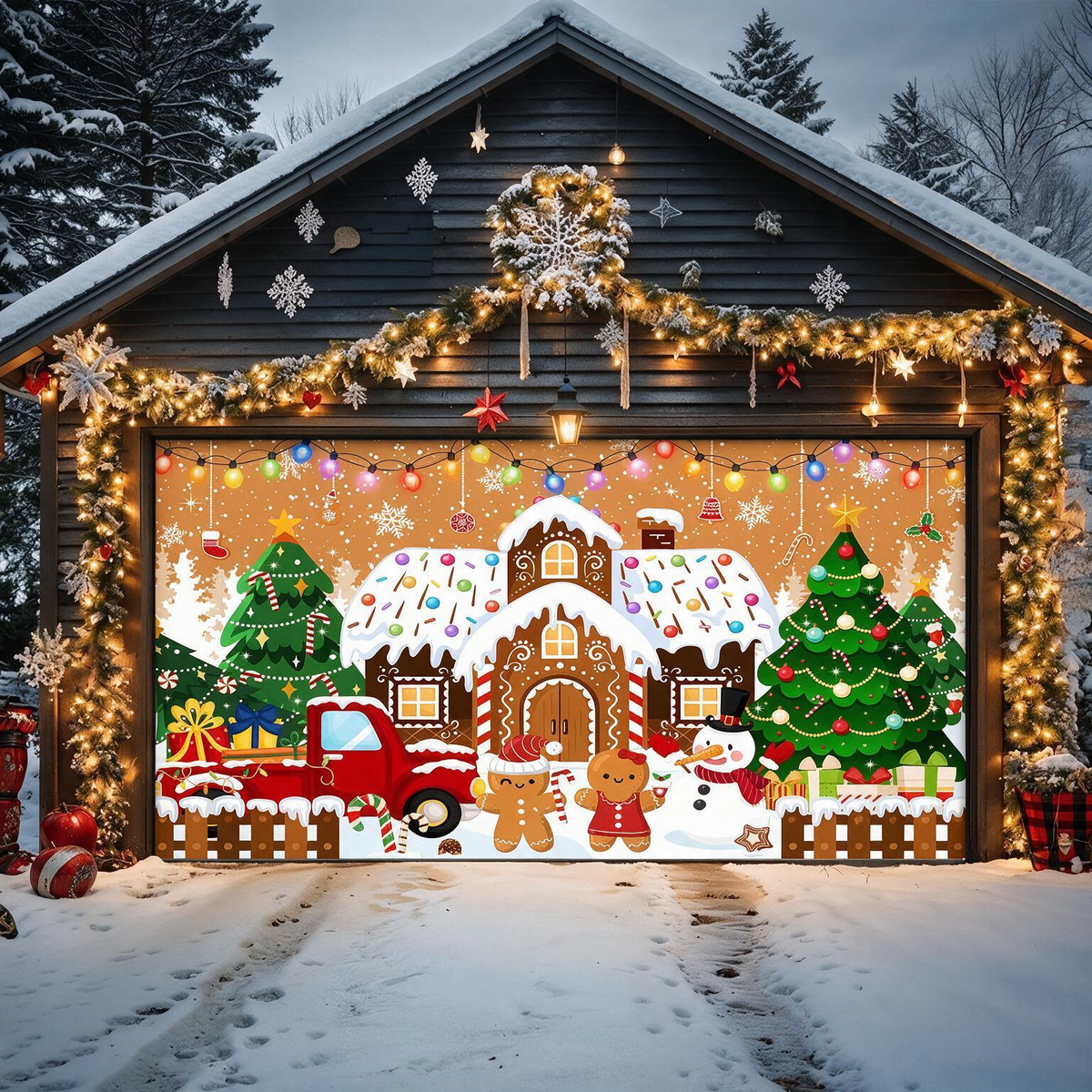 Christmas Garage Door Banner – 10 Festive Designs, Instant Holiday Curb Appeal