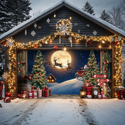 Christmas Garage Door Banner – 10 Festive Designs, Instant Holiday Curb Appeal
