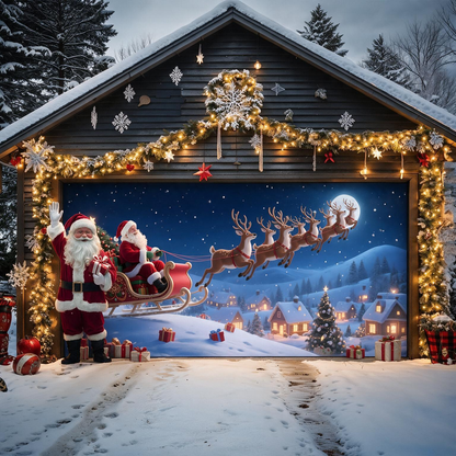 Christmas Garage Door Banner – 10 Festive Designs, Instant Holiday Curb Appeal