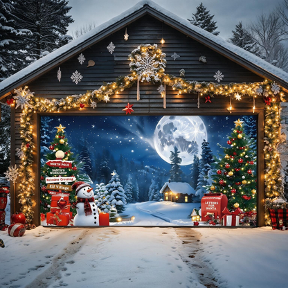 Christmas Garage Door Banner – 10 Festive Designs, Instant Holiday Curb Appeal