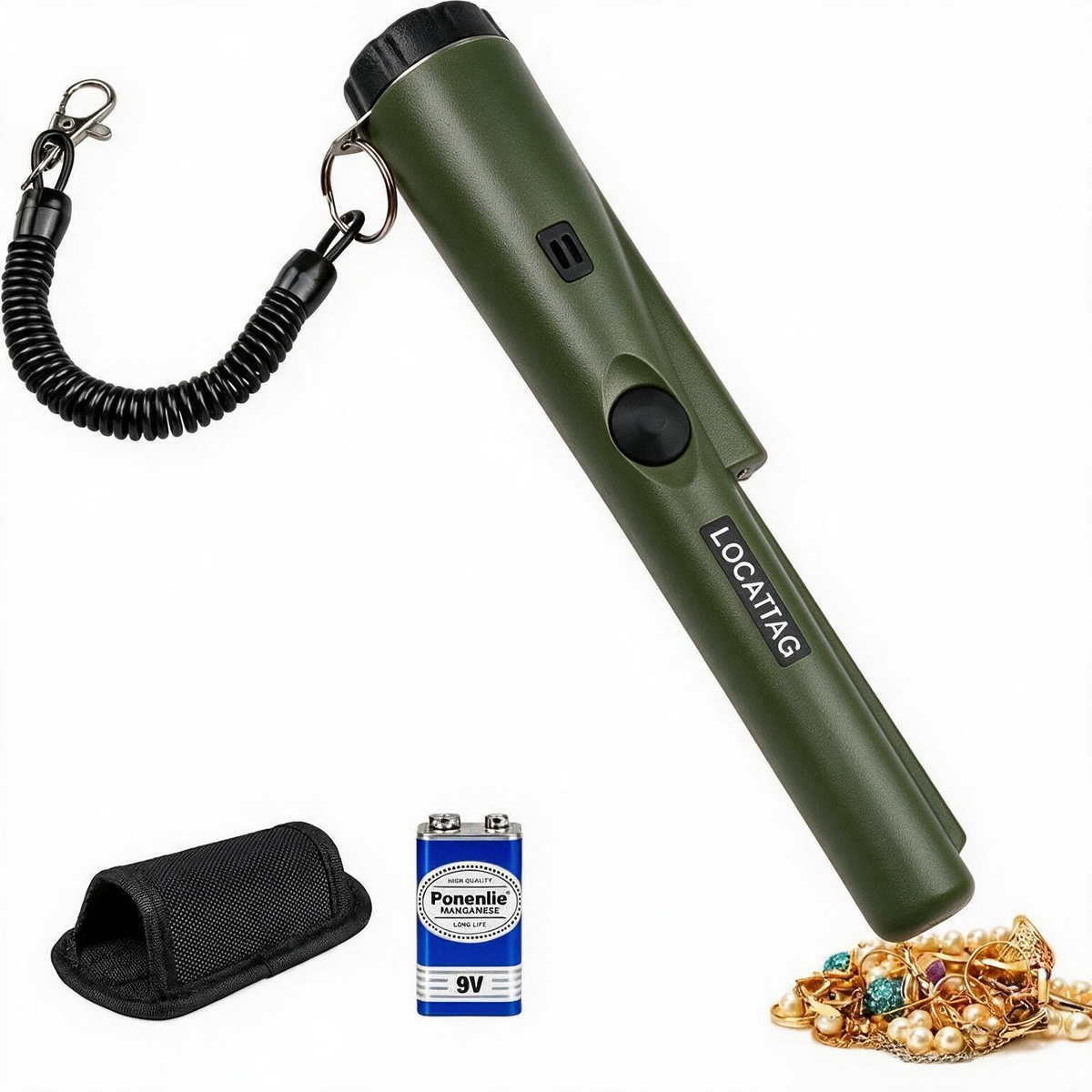 Handheld Metal Detector Pinpointer – 360° Precision Treasure Finder