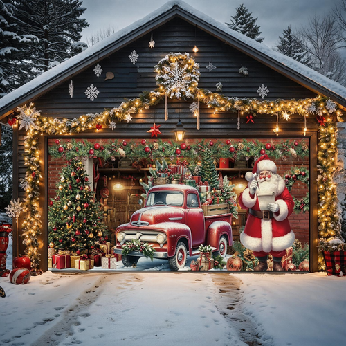 Christmas Garage Door Banner – 10 Festive Designs, Instant Holiday Curb Appeal