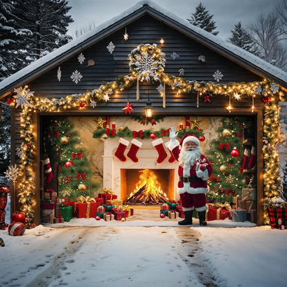 Christmas Garage Door Banner – 10 Festive Designs, Instant Holiday Curb Appeal