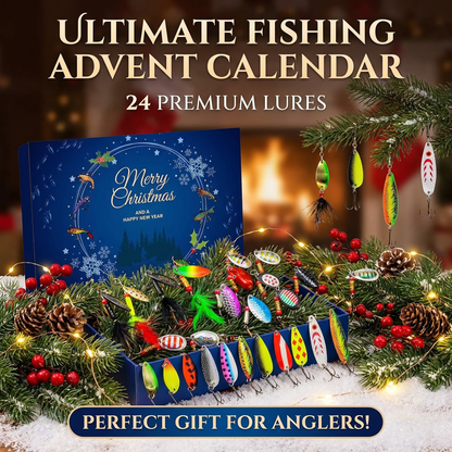 Fishing Advent Calendar 24-Day Christmas Countdown – Lure Set Gift for Anglers
