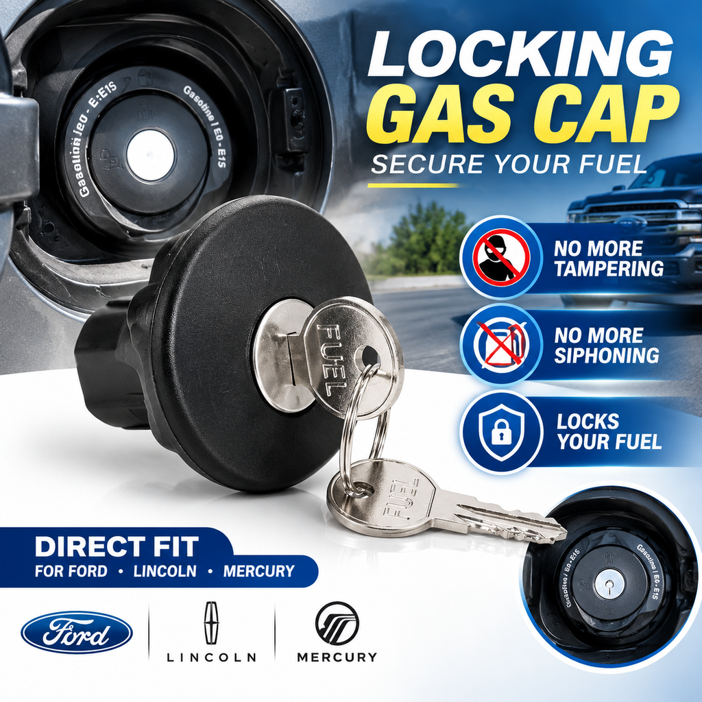 Locking Fuel Cap with 2 Keys – OE 8U5Z-9C268-B for Ford Lincoln Mercury