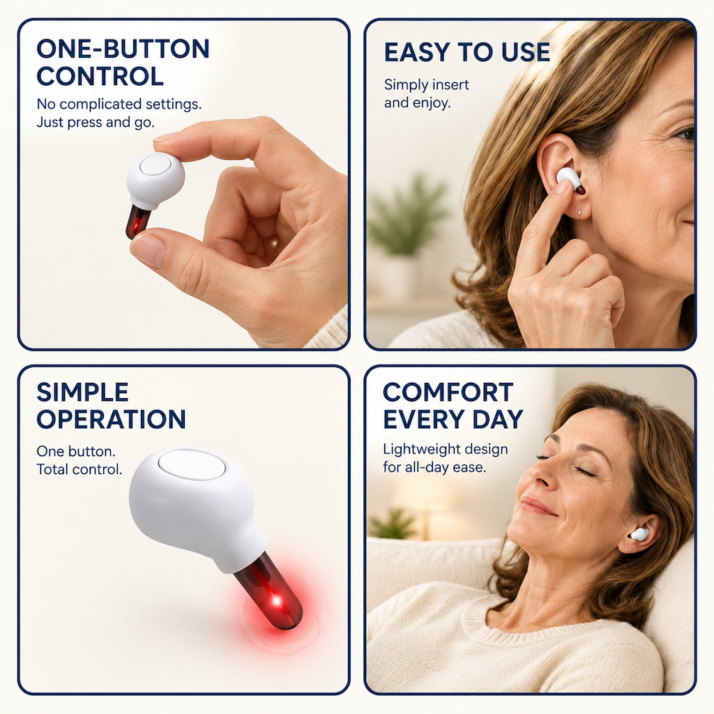 650nm Red Light Ear Device – Rechargeable Hands-Free Wellness Tool