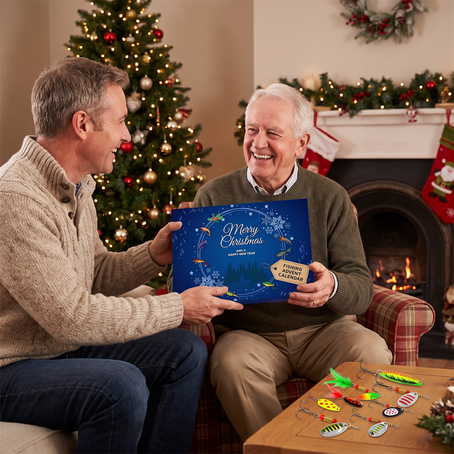 Fishing Advent Calendar 24-Day Christmas Countdown – Lure Set Gift for Anglers