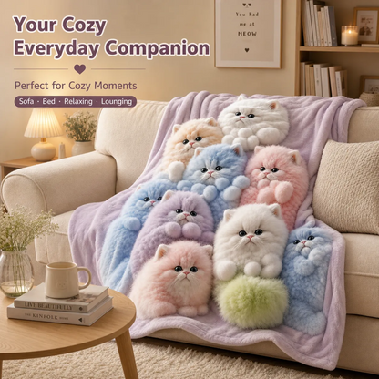 3D Cat Design Blanket — A Little More Cozy, A Lot More Cute