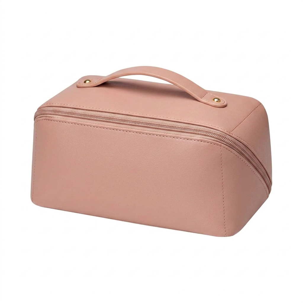 PU Leather Waterproof Makeup Pouch – Travel Cosmetic Organizer, 4 Colors