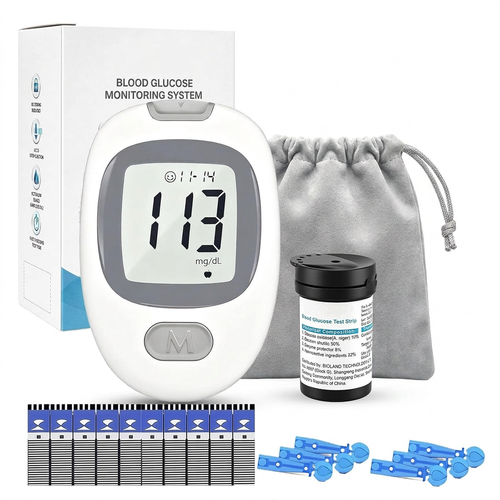 Portable Blood Glucose Monitor Kit – Accurate, No Coding, 5 Kit Options
