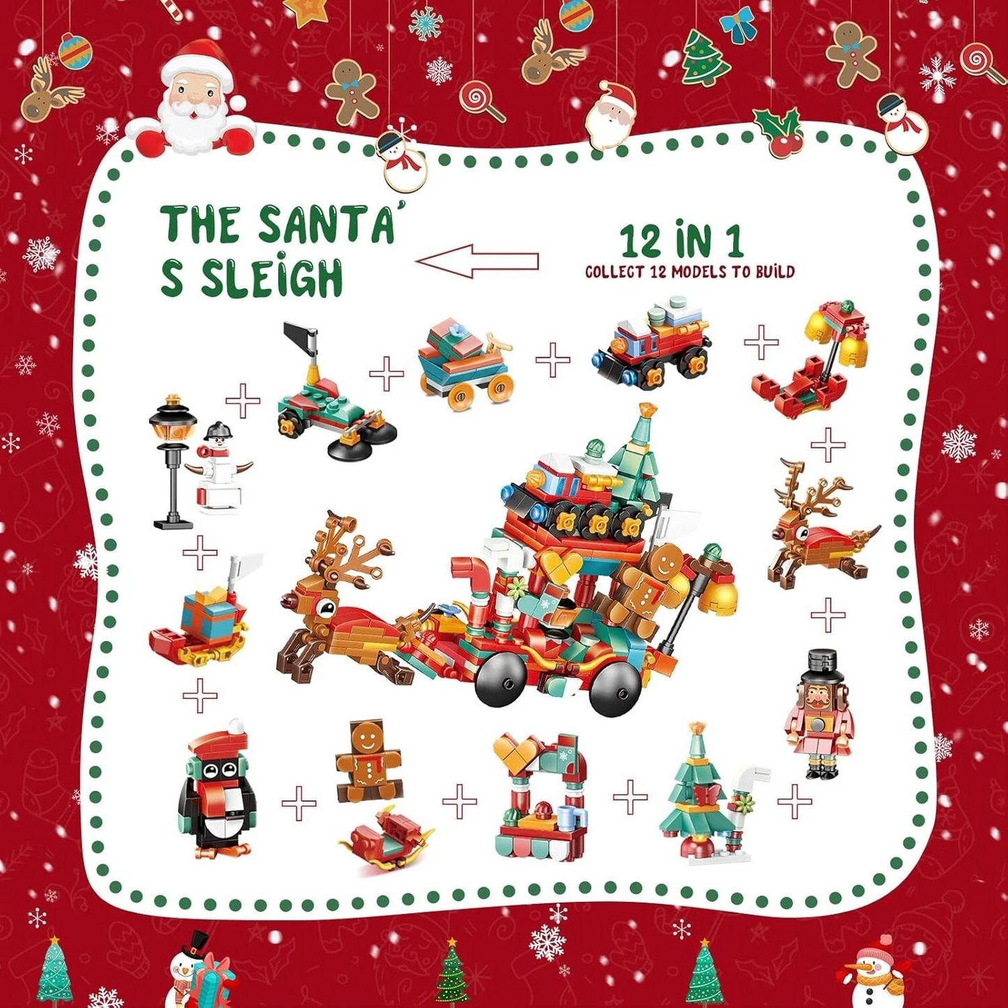 Christmas Building Blocks Christmas Village House Building Set