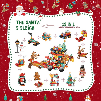 Christmas Building Blocks Christmas Village House Building Set