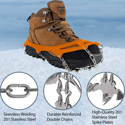 10-Spike Stainless Steel Crampons – Anti-Slip Ice Cleats