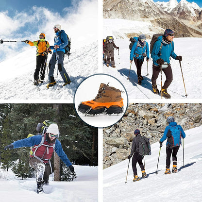 10-Spike Stainless Steel Crampons – Anti-Slip Ice Cleats