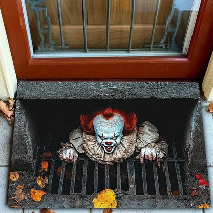 3D Halloween Skull Doormat – Optical Illusion Crystal Velvet Rug
