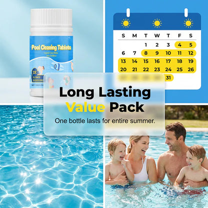 Crystal Clear Pool  Cleaner Long-Lasting Cleaning Tablets