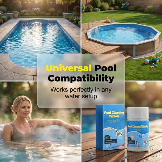 Crystal Clear Pool  Cleaner Long-Lasting Cleaning Tablets
