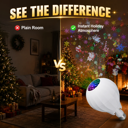 Rotating Christmas Projection Light Bulb | 16 Patterns