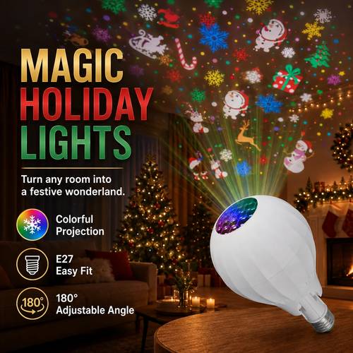 Rotating Christmas Projection Light Bulb | 16 Patterns