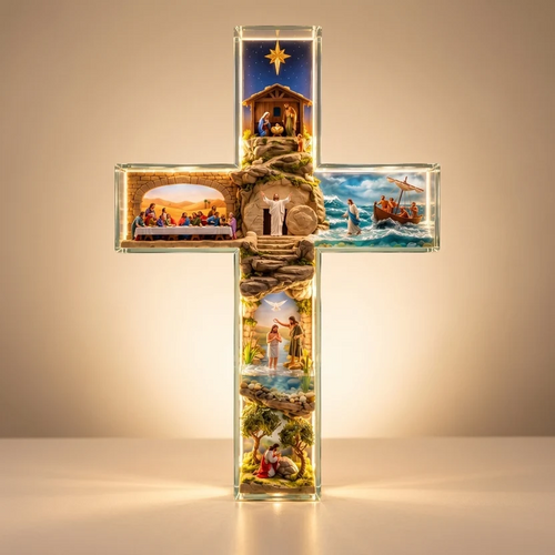 Story of Jesus Light-Up Cross|The whole Gospel story, in one glowing cross