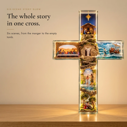 Story of Jesus Light-Up Cross|The whole Gospel story, in one glowing cross