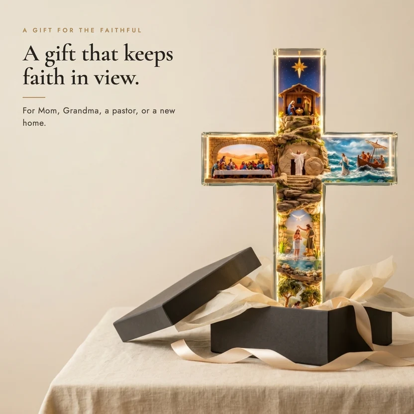Story of Jesus Light-Up Cross|The whole Gospel story, in one glowing cross