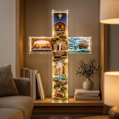 Story of Jesus Light-Up Cross|The whole Gospel story, in one glowing cross