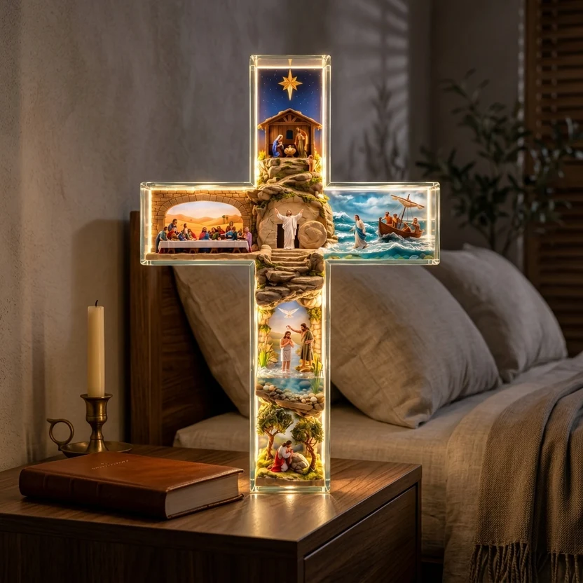 Story of Jesus Light-Up Cross|The whole Gospel story, in one glowing cross
