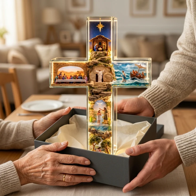 Story of Jesus Light-Up Cross|The whole Gospel story, in one glowing cross