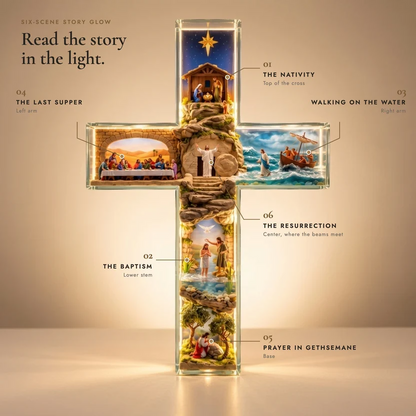 Story of Jesus Light-Up Cross|The whole Gospel story, in one glowing cross