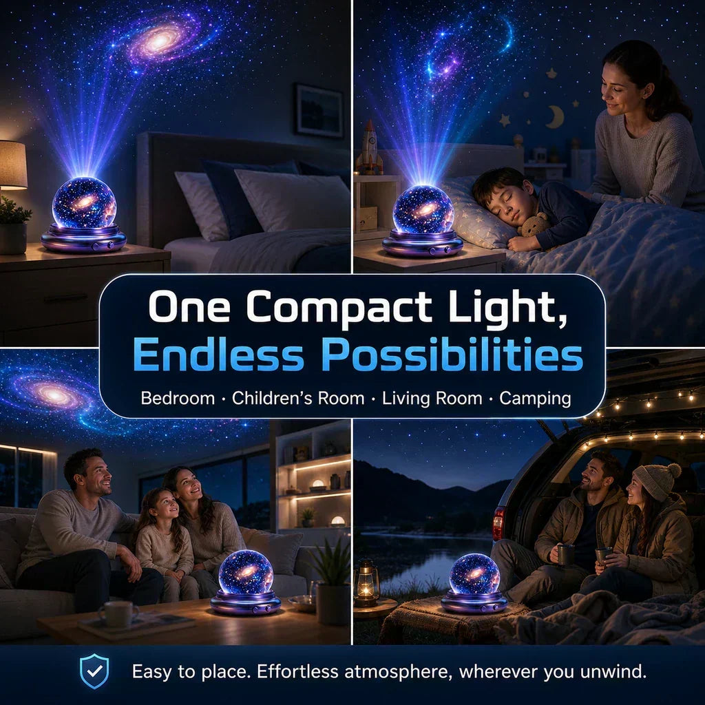 5D Holographic Night Light Projector