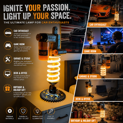 Shock Absorber Table Lamp, Battery Powered LED Night Light
