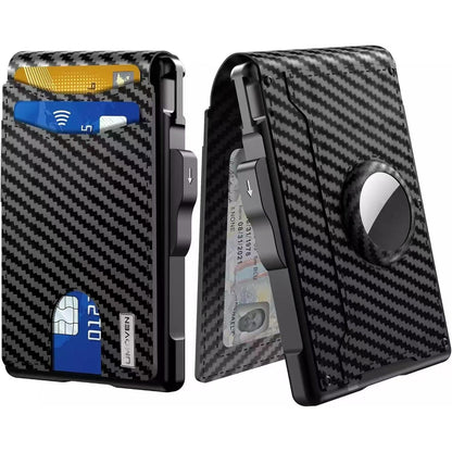 💳Men's Business Wallet Credit Card Holder Pop Up Smart RFlD Blocking Slim Leather