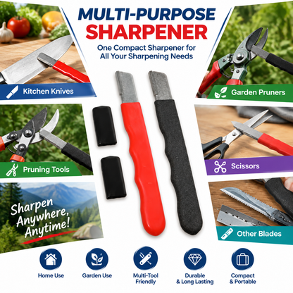 4-Pack Carbide Blade Sharpener – Portable Garden Tool & Knife Sharpener