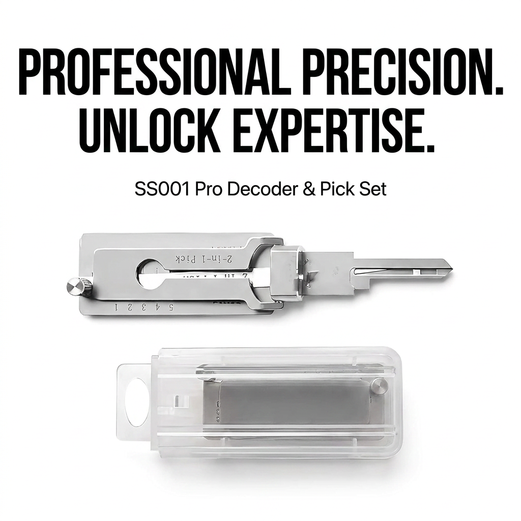 SS001 Pro Precision Locksmith Kit – Stainless Steel Decoder & Pick Set