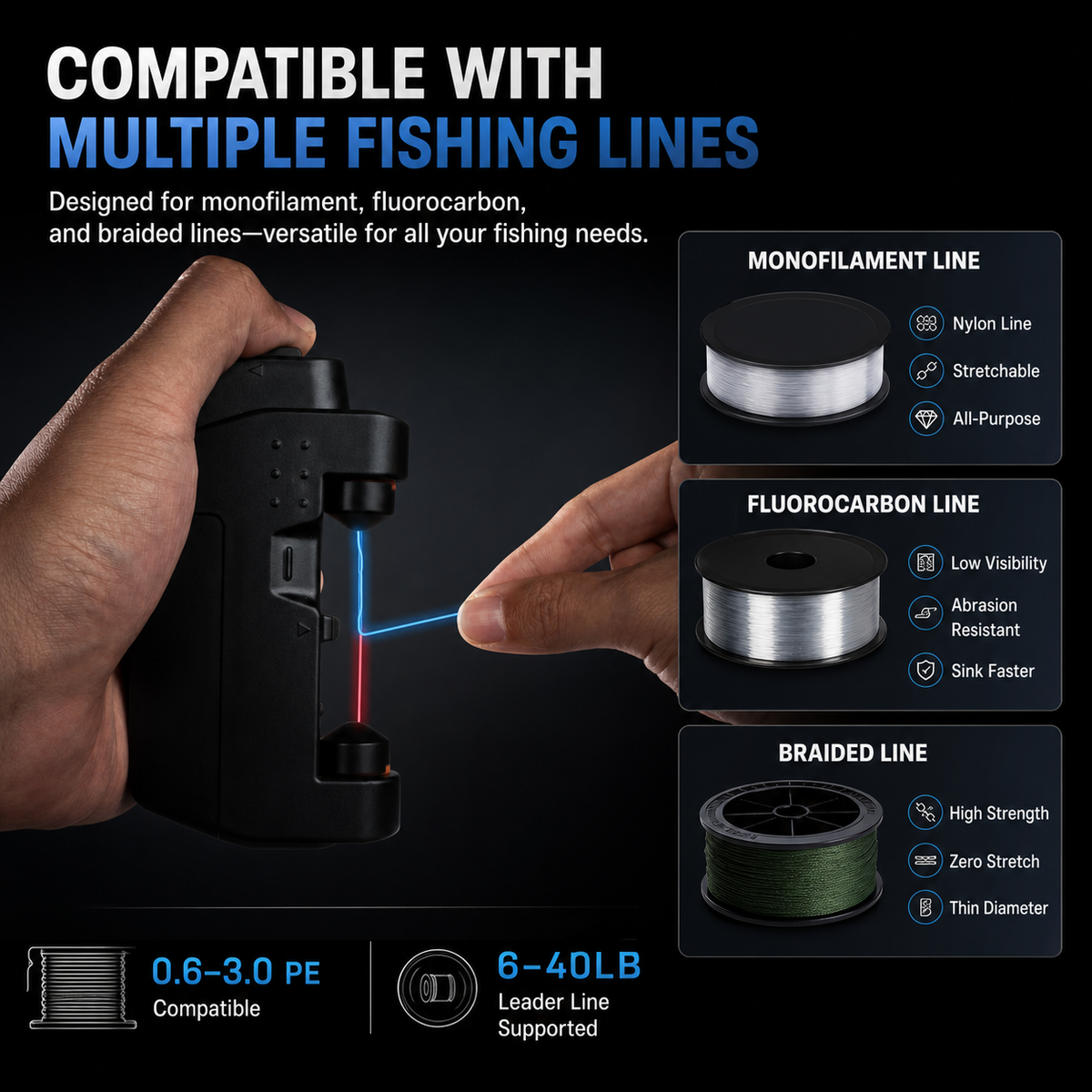 Automatic Knot Tying Tool for Anglers